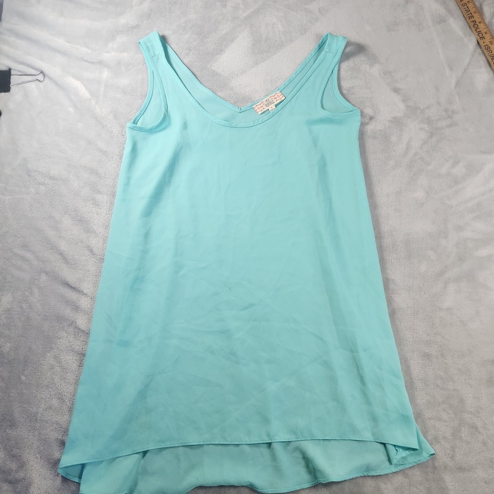 PINK REPUBLIC Womens Teal Sleeveless Tunic Tank‎ Top S Y2K Fairycore